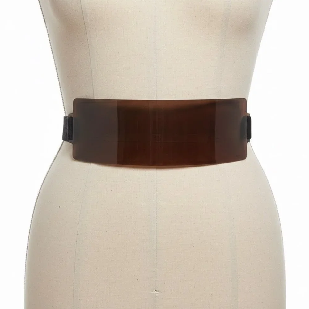 MM6 Maison Margiela 2010 Transparent Shield Waist Belt NWT Runway Piece Italy